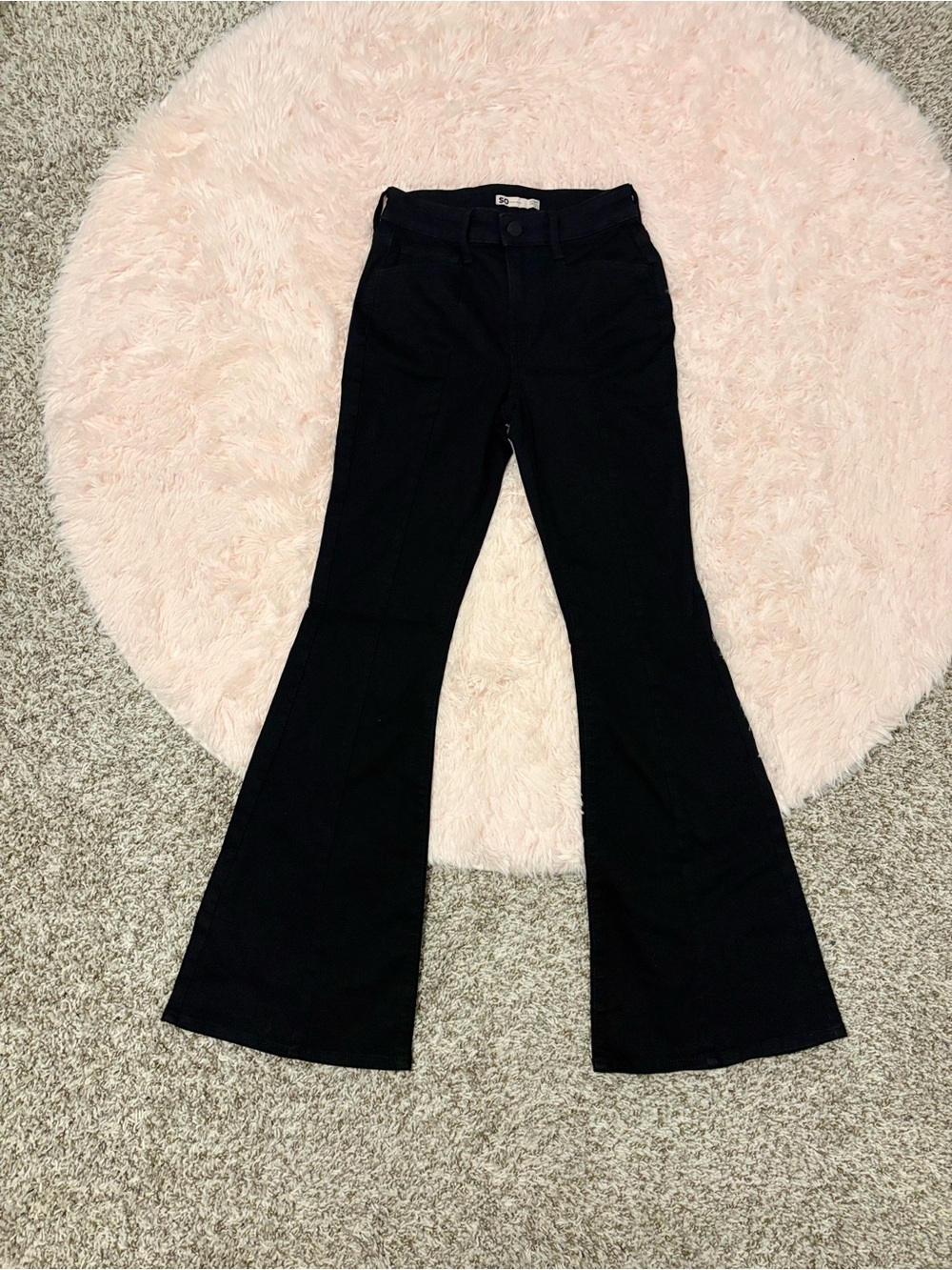 SO Black Women's Flare Jeans - High Waist Wide Leg